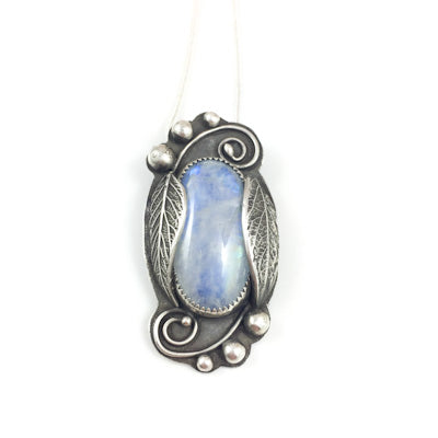 Mandana Studios sterling silver MOONSTONE FOREST FANTASY PENDANT