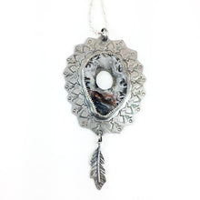 Load image into Gallery viewer, Mandana Studios sterling silver natural geode crystal pendant
