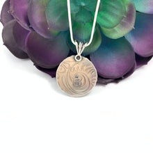 Load image into Gallery viewer, Mandana Studios sterling silver cultured aura opal pendant
