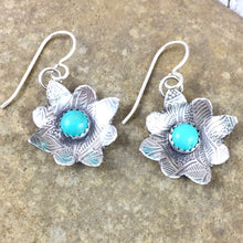 Load image into Gallery viewer, Mandana Studios sterling silver TURQUOISE FLOWER POWER EARRINGS
