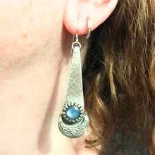 Load image into Gallery viewer, Mandana Studios labradorite sterling silver earrings, mermaid drop earrings
