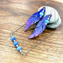 Load image into Gallery viewer, Blue catseye pendant and matching earrings
