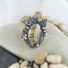 Load image into Gallery viewer, Mandana Studios sterling silver BUMBLE BEE JASPER RING
