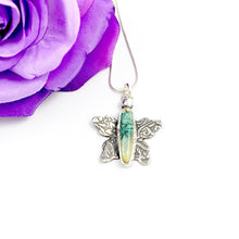 Load image into Gallery viewer, Mandana Studios sterling silver OPAL BUTTERFLY PENDANT
