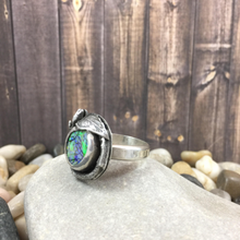 Load image into Gallery viewer, Mandana Studios SILVER TWIG AND LEAF OPAL RING

