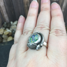 Load image into Gallery viewer, Mandana Studios SILVER TWIG AND LEAF OPAL RING
