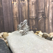 Load image into Gallery viewer, Mandana Studios sterling silver DOUBLE FEATHER WRAP RING

