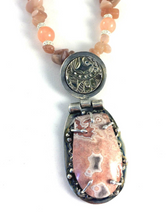 Load image into Gallery viewer, Mandana Studios HINGED CRAZY LACE AGATE PENDANT

