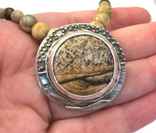 Load image into Gallery viewer, Mandana Studios sterling silver PICTURE JASPER NECKLACE
