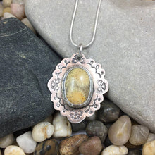 Load image into Gallery viewer, Mandana Studios FOSSIL CORAL sterling silver pendant
