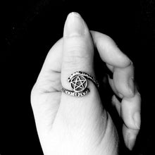 Load image into Gallery viewer, Mandana Studios sterling silver pentacle ring 
