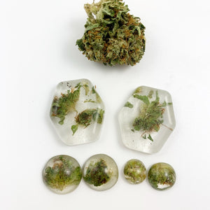 Mandana Studios Cannabis pendant, cannabis resin jewelry, afghan kush pendant