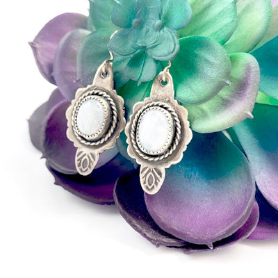 Mandana Studios sterling silver moonstone earrings